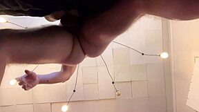 Cum on my body after rough missionary sex, POV