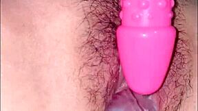 Petite Asian student enjoys solo play with dildo in class