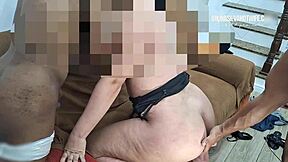 First-time wife cheats with two men in anal creampie scene