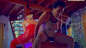 April’s latex clad Amazonian women in BDSM domination and anal sex