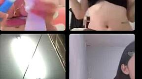 Small-framed Asian girl’s solo play on Instagram live