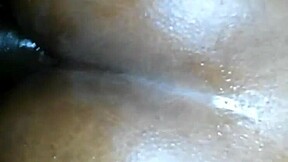 Black guy with a nice ass getting banged by a Latina amateur