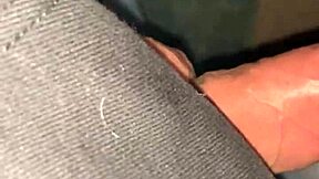 Skinny neighbor’s wife gives blow job while washing dishes in the bathroom