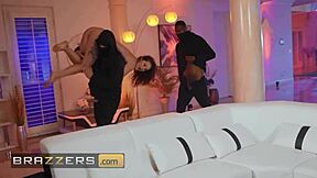 Maddy May's double penetration threesome with big black cock
