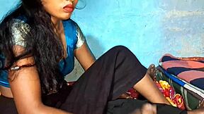 Stepson's sexy Indian stepmother gives blow job and hot anal sex