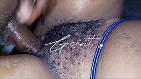 Close Up Hairy Pussy in Sweet Missionary Action. Wet and Wild Orgasm!