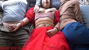 Dirty talk with a hot milf in law while having a quickie in Hindi