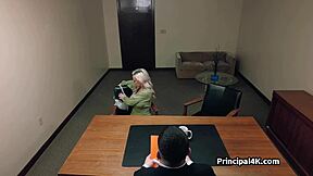 Hardcore office action with a hot MILF housewife
