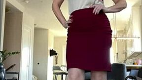 Step-mommy seduces with big clit and natural tits