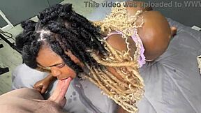 A beautiful black woman wants to get cum inside her vagina