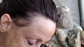 Close up POV of hotwife Candi Annie sucking and milking