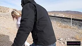 Becky Summers brings home a big dick she found on her hike and gets it hard