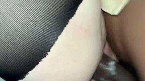 stepdad pounds petite stepdaughter bareback. he busts load after load in her tight ass pussy.