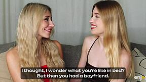 European teens in perfect bodies, wild double dildo action