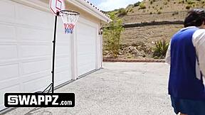 Stepmoms outshine stepsons in basketball, delivering unforgettable 4some action