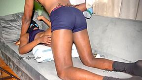 Petite African beauty gets rough fucked hard
