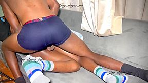 Petite African beauty gets rough fucked hard