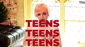 Two young British students compete in a provocative race