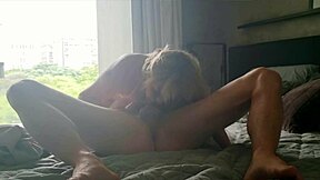 Blonde woman with a sexy tan gets fucked deep in her ass