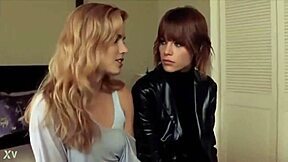The girls have a good time kissing and caressing each other