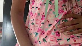 Check out how an unaware girl in PJs was filmed by a spy camera