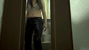 The petite girl got tied up and had a rough sex