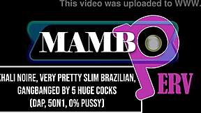 Hot gorgeous slim beauty gets fucked by multiple cocks