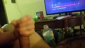 Oily handjob with hot cumshot - pov