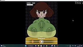 Chara doing a good blowjob to her man