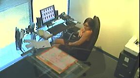 omg, i caught this office slut masturbatin’ with her glasses on!