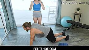 Petite pornstar can't resist striking gym instructors