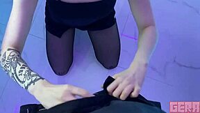 Strangers fuck in public toilet, ended with intense climax