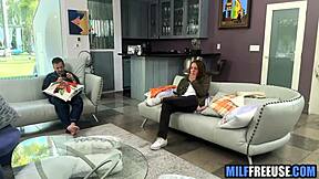 Step mom is free to use on Thanksgiving by a horny step son