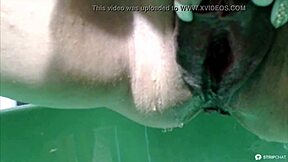 The adult Russian girl made a hot show of wet pissing and squirting