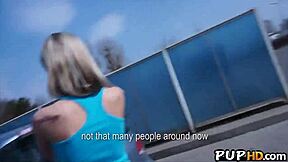 Public fuck for a hot teen with amazing ass