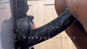 Dildo slamming in kitchen, hottest cam show ever!