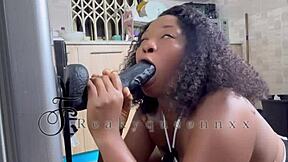 Dildo slamming in kitchen, hottest cam show ever!