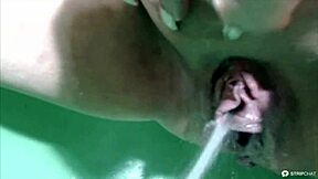 The adult Russian girl made a hot show of wet pissing and squirting