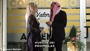 The abusive sheikh penetrates a real princess in the pussy