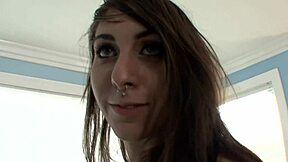 Tattooed and pierced slut takes a creampie in her ass