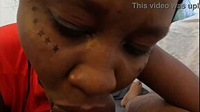 This ebony beauty struggles with impressive manhood