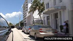 Roxy Love is sucking a dick in the back of a limousine