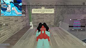 The huge futa cock was fucked by a hot demon