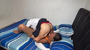 An older stepmom gets frisky with her daughter's partner