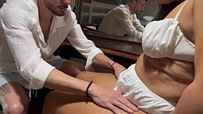 The doctor fucked the patient in the office chair during the anal examination