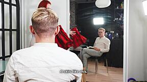 He was forced to watch as his woman's tight pussy got destroyed