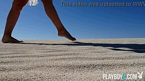 Playboy model Miluniel Louis strips in.Change weather