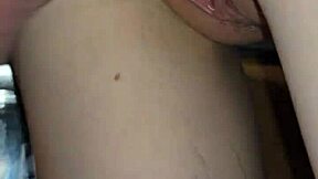 A hot wife gets creampied after a messy pussy fuck