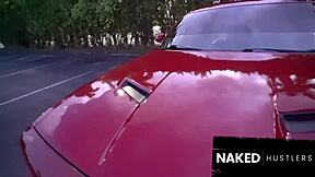 Latina slut fucked in public parking lot