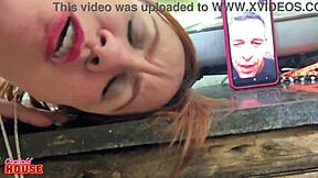 Corno Voyeur Watches Latina Wife Screw Supermarket Delivery Guy in Their Kitchen. Redhead Bent Over for Doggy Action!